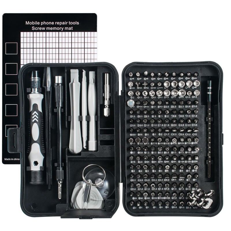 Gris)Tournevis de Precisions, 170 en 1 Jeu de Kit Tournevis Magnétique Outil de Réparation Professionnel pour Appareils pour IPhone, Mac, pc, Montre,
