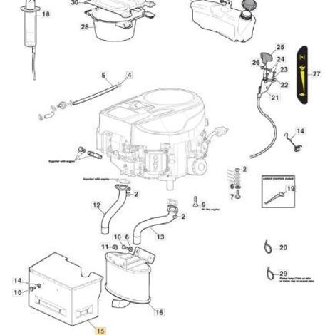 VIP 3434 DUPLEX MOTEUR STIGA ORIGINAL - 8332000