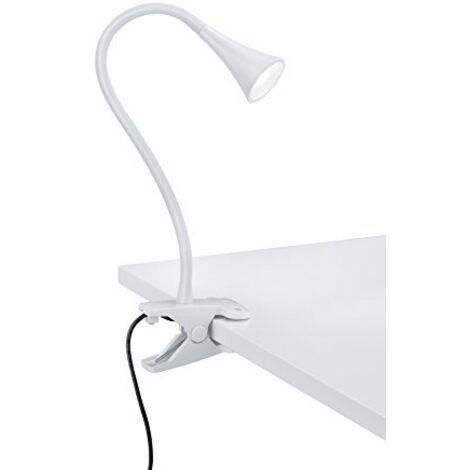 VIPER LAMPADA DA STUDIO LED 3W 400lm, 3000K FLESSIBILE CON PINZA BIANCA H. 35CM