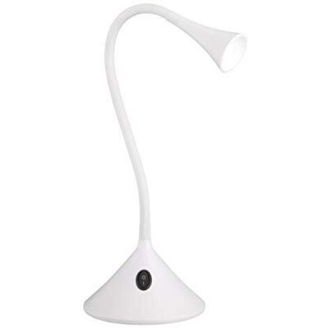 VIPER LAMPADA DA TAVOLO/APPLIQUE LED 3W 350lm, 3000K CON BRACCIO FLESSIBILE BIANCA H.32 CM