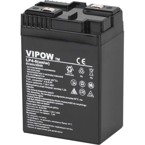 Vipow 6V/4Ah Gel-Batterie