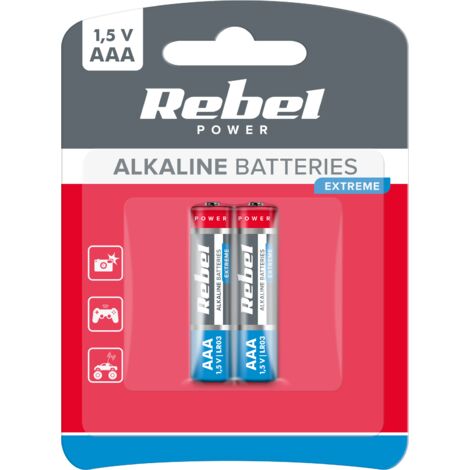 Vipow Extreme AAA L3 LR03 Alkaline-Batterien, 2 Stück