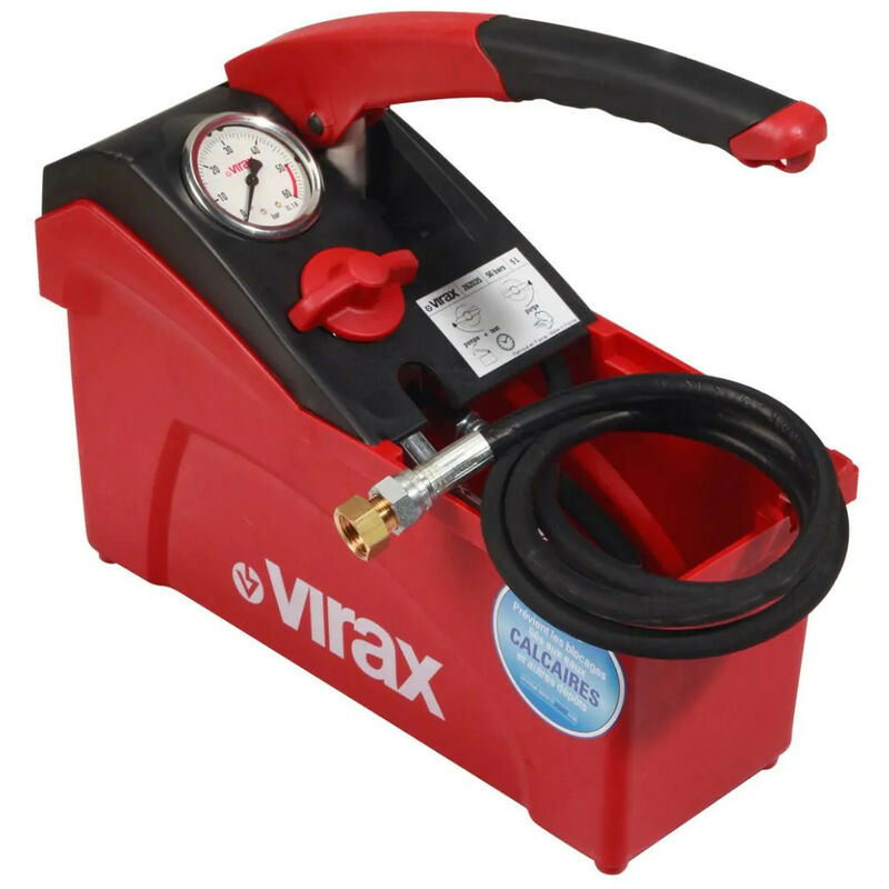 

Virax - Bomba de prueba manual compacta, 50 bar, tanque de 5 L