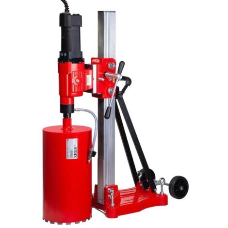 Virax – Carotteuse 2500W pour béton armé – 2 vitesses 360/850 tr/min – Bâti colonne aluminium – 50120