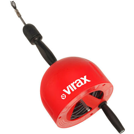 Virax – Déboucheur de canalisation professionnel 290640 – Longueur câble 7,5 m – Acier traité haute qualité – Pour canalisations 25 à 75 mm