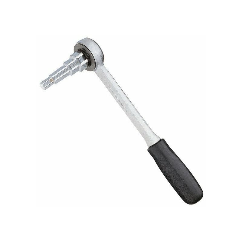 

Llave de montaje escalonado 8 Ø de 3/8' - 1/2' - 3/4' - 1' con trinquete + Trinquete Ø 1/2' hembra - Virax