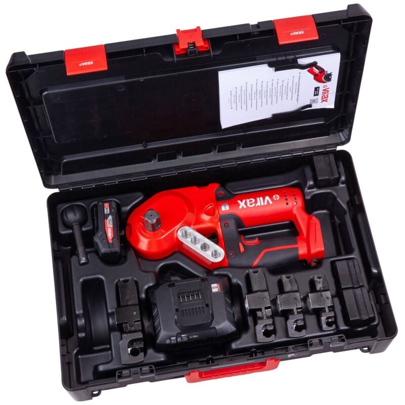 Ministem Plieuse 18V 12-14-16-18MM compacte et légère Plieuse 18V 4,9 kg / 1x 2,0 Ah batterie + chargeur en Virabox - 251772 - Virax