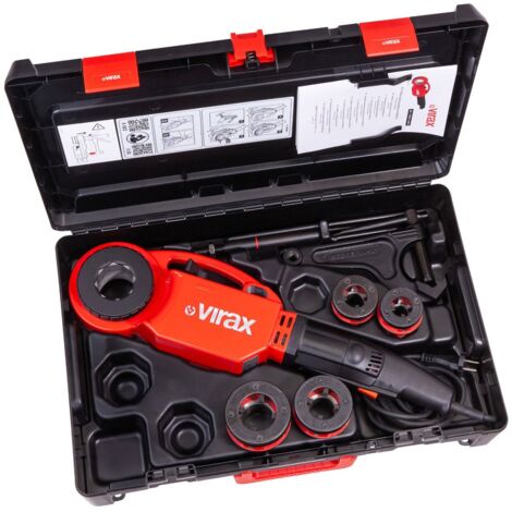Virax – Machine à fileter 230V pour tubes acier 1/4' à 2' – Retour rapide 1 min – Ergonomie optimisée – 137571