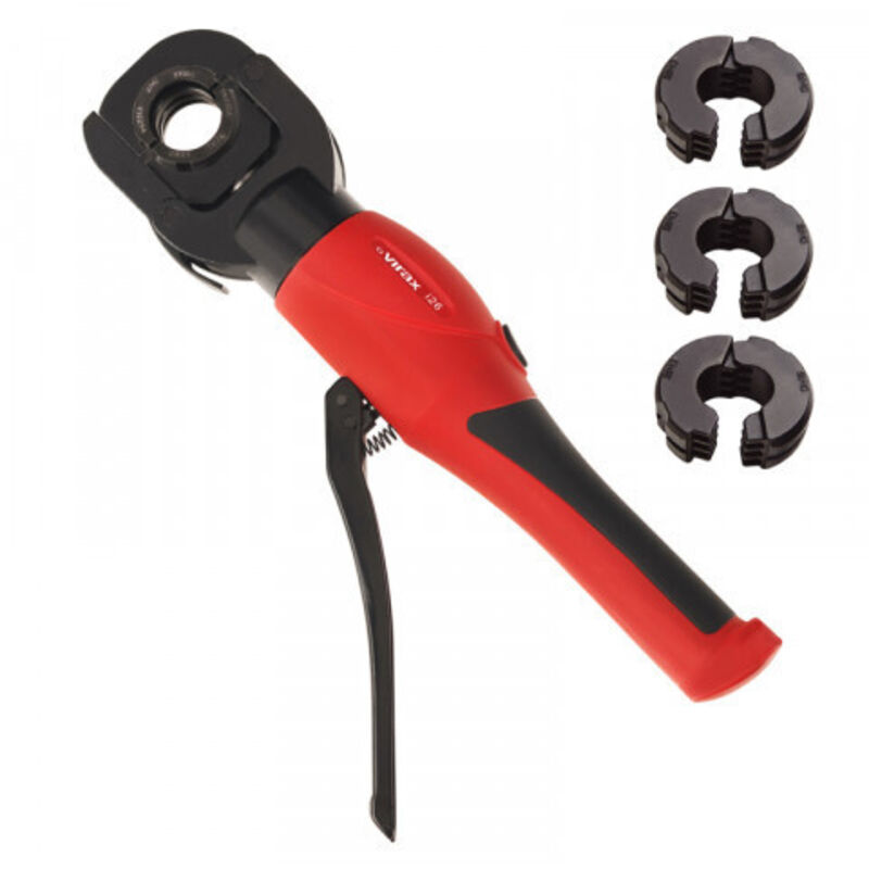 Virax - Pince à sertir manuelle hydraulique Viper i26 et ses trois inserts rf-p Ø16, Ø20 et Ø25
