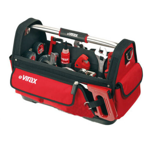 Virax – Sac à outils textile 560 x 320 x 370 mm – Charge max 15 kg – Tissu 1200 deniers – Sangle d'épaule – 382660