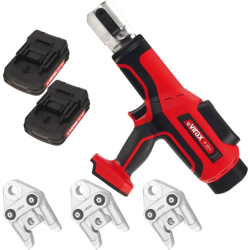 Virax - Sertisseuse sur batterie viper P25+ 18V / 2x 1,5 Ah batterie + chargeur incl. pinces à sertir V15/V22/V28 en virabox