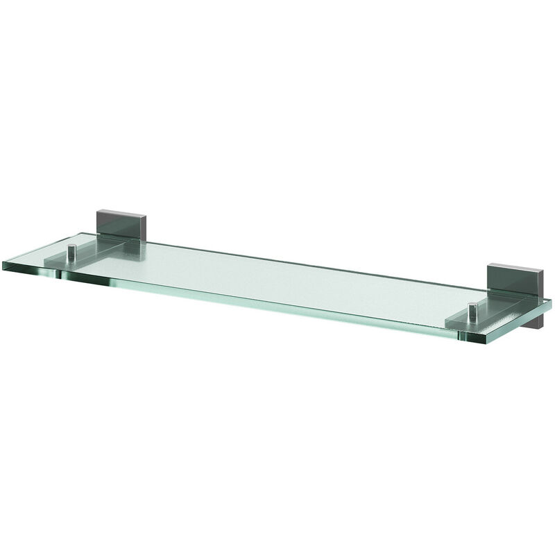 Wholesale Domestic - Virgo Polished Chrome and Glass Wall Mounted Vanity Shelf - Silver