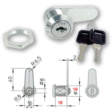 Viro 1032 Serratura Universale a Lamelle con Leva 20mm - VIRO
