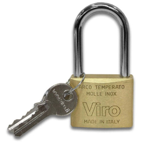 Viro 312 Lucchetto Ottone 40mm ad Arco L 90mm