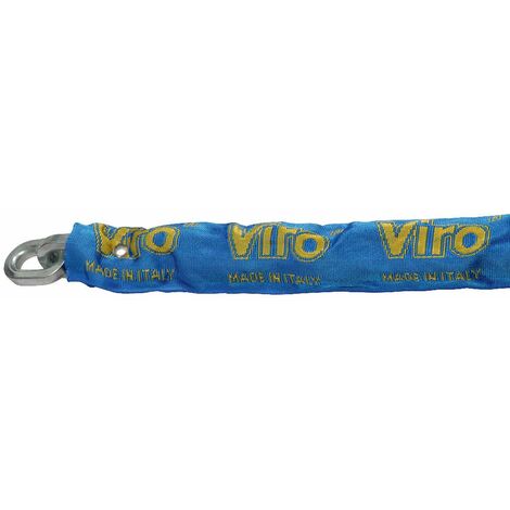 Viro 333.10.120 Catena a Sezione Semiquadra, Rivestita con Guaina, Blu, Made in Italy, 10 mm x 120 cm