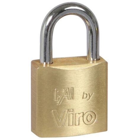 Viro Fai art 551 lucchetto rettangolare 20 mm con arco in acciaio 2 chiavi