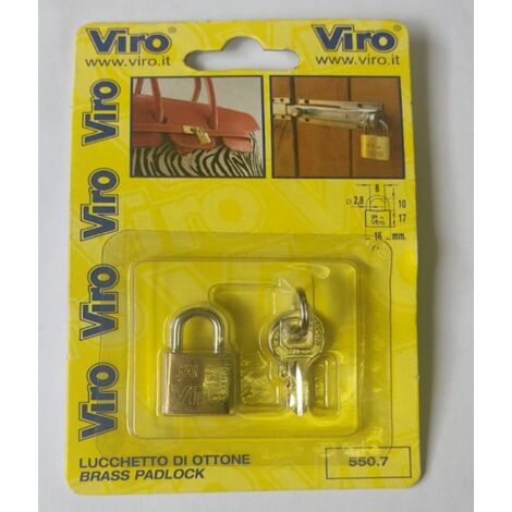 VIRO - LUCCHETTO IN OTTONE ANTI-ABRASIONE 16MM