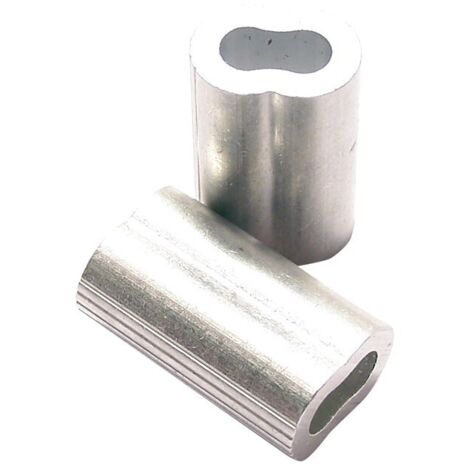 Virolle alu pour cables 3,0mm Aluminium a 20 pièces.