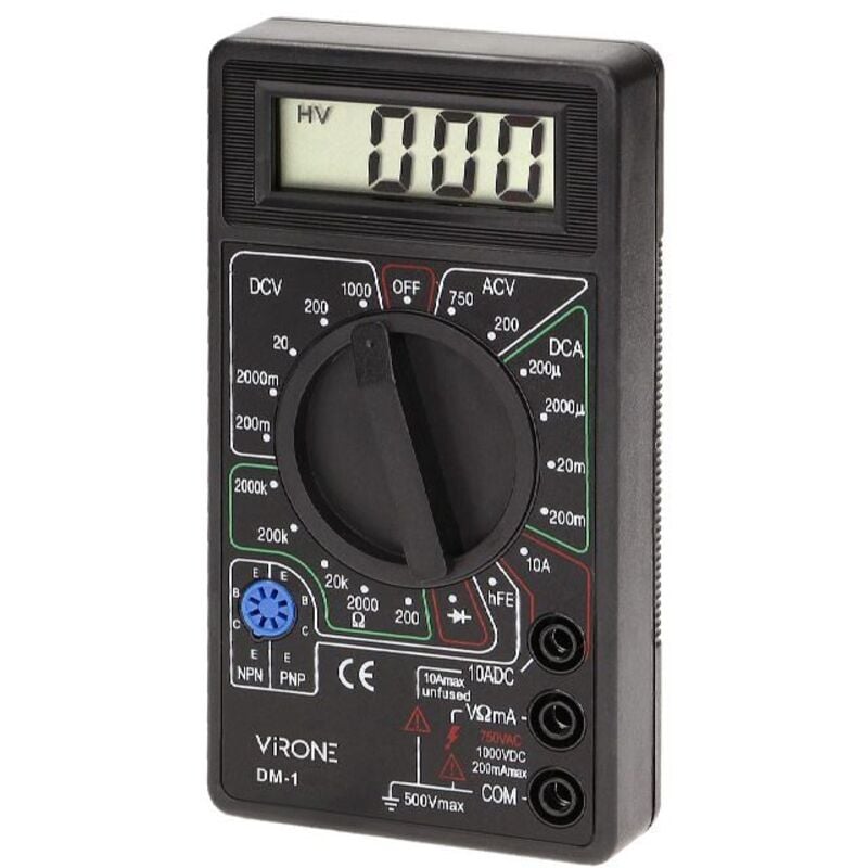 Image of Tresice France - Virone DM-1 Multimeter Digitalmit LCD-Display Anzeige für schwache Batterie