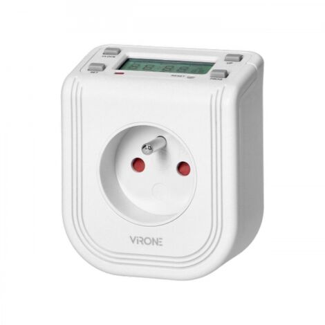 Virone  Programmateur temporel DT-4 - Électronique - LCD - 16 programmes - Économie d'énergie