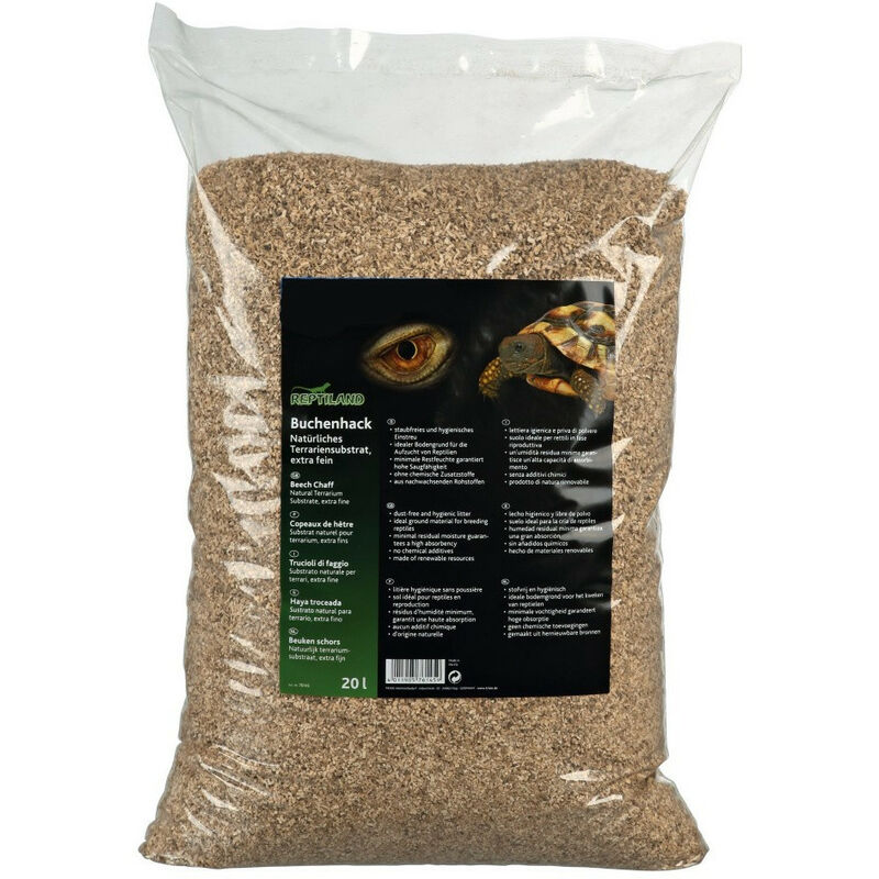 

Virutas de madera de haya 20 litros. Sustrato natural extrafino para terrarios.