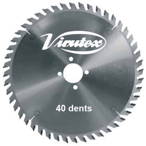VIRUTEX Lame finition bois panneau pour scie arasante RZ270S - 7040195 - 165 mm - 20 mm - 40 dents