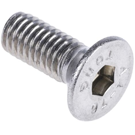 Vis 6 pans à tête fraisée hexagonale, M6 x 16mm, en Acier Inoxydable ( Prix pour Paquet de 200 )