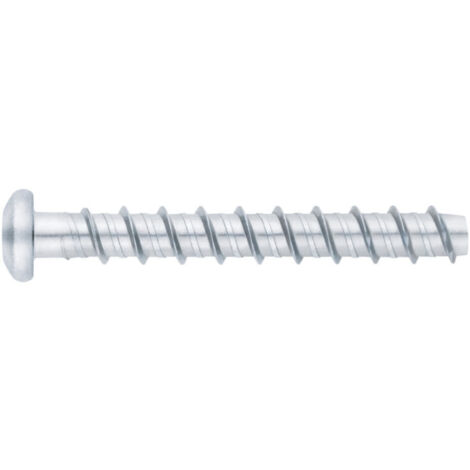 Vis a béton avec recouvrement zingué - Homologué ETE Opt.1 - Tête bombée Ø6 x 80 - Boite de 50