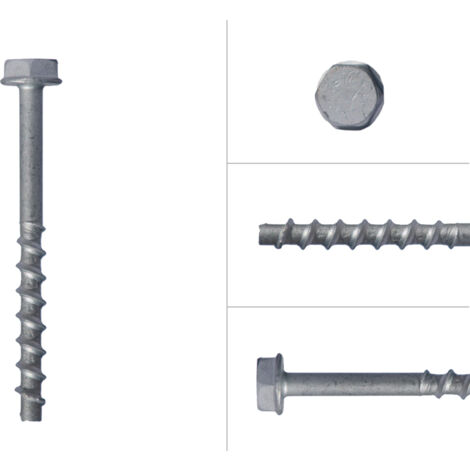 Vis à béton galvanisée M8 x 50 mm tête hexagonale SW13 - Boîte de