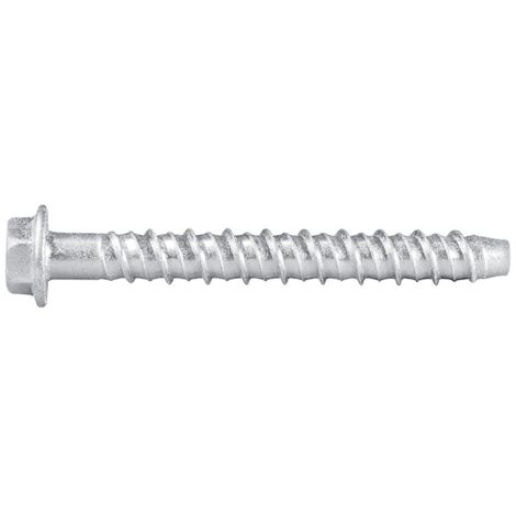 Vis à béton R-LX tête hexagonale à embase acier zingué 7,5x90mm perçage 6mm pour fixation 35/50mm boîte de 100 pièces - RAWL
