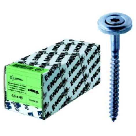 Vis a bois, a six pans creux, en acier inoxydable A2 4,5x 55 15 E-NORMpro (Par 100)