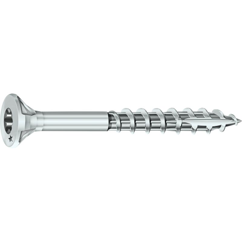 Vis à bois aggloméré Rocket acier zingué tête fraisée empreinte Torx T20 partiellement filetées 4,5x50/30 boîte de 500 p Rocket