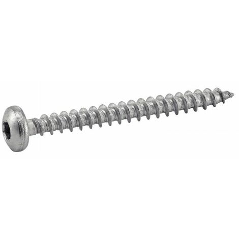 Vis bois et panneaux à tête ronde TORX - INOX A2 - D4 x L20 - Réf.  1839642030 Longueur : 20mm Diamètre : 4mm Conditionnement : Boite de 25 vis