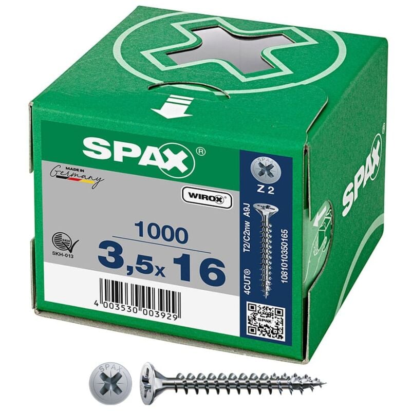 SPAX 4003530003929 vis/écrou 16 mm 1000 pièce(s)