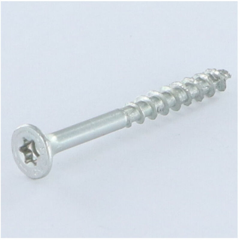 Vis tete fraisee empreinte torx ou etoile-acier zingue blanc - ø MM.4 - l/lf MM.45/29 - COND..500 - 0191010400455 - Spax