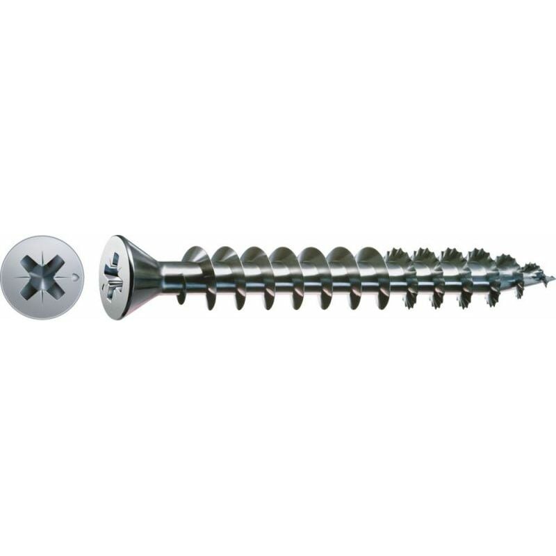 Vis universelle, 3 x 15 mm, 1000 pièces, filetage complet, tête fraisée, empreinte cruciforme Z1, pointe s, wirox - 0321010300155 - Spax