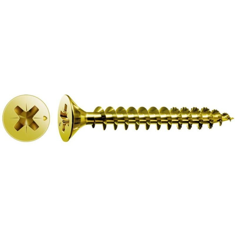 1081020200165 Vis à bois 2 mm 16 mm cruciforme Pozidriv acier yellox 1000 pc(s) - Spax