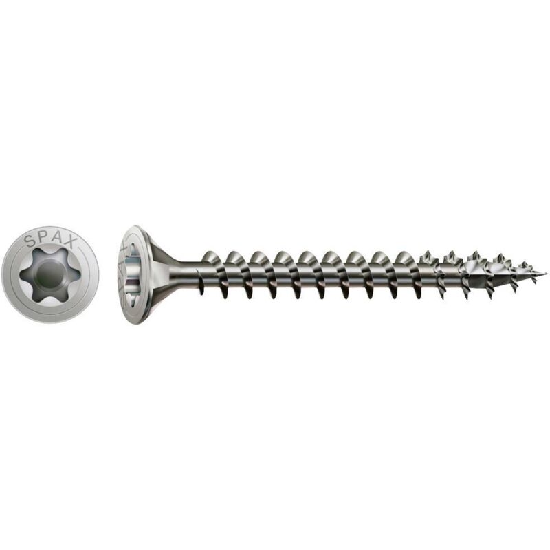 Vis universelle, tête fraisée, t, 4 cut, t-star plus, acier inoxydable A2, 1.4567-1197000350163, 1197000400253 - Spax