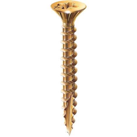Vis à bois agglomérés Pozidrive acier bichromaté 5X50 boîte de 500 - ROCKET - 351400026230