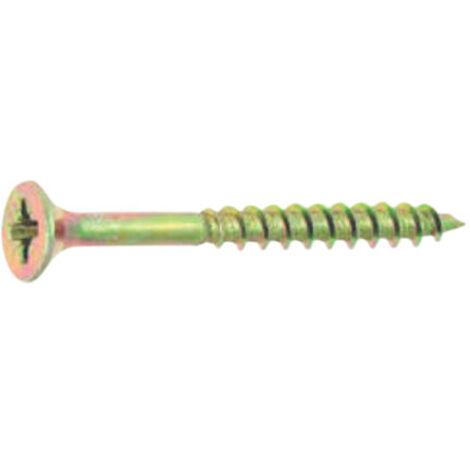 Vis à bois agglomérés tête fraisée Pozidrive acier zingué 4,5X80 boîte de 250 ULTIMA 10145080
