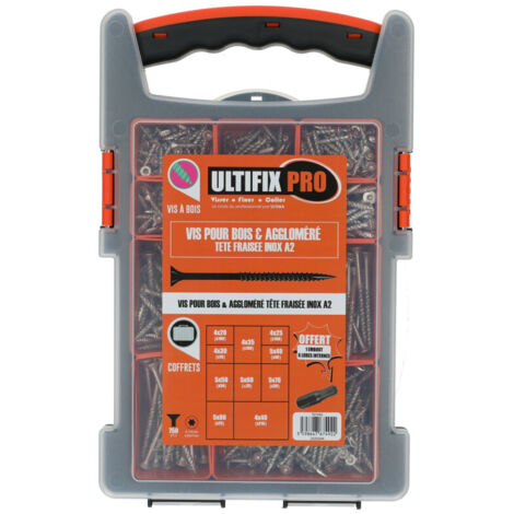 Vis à bois agglomérés tête fraisée Torx coffret de 750 - ULTIMA - GRAPPACK04