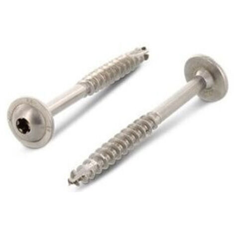 Vis à bois de charpente tête large, Torx inox - Longueur: 180 - Qualite Inox: A2 - Diamètre: 8