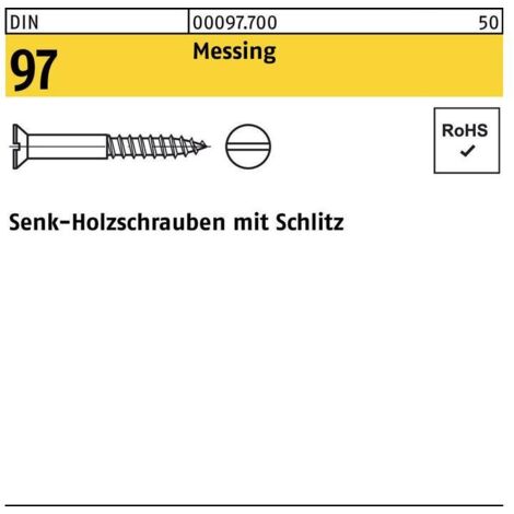 Vis à bois DIN 97 Senkkopf Schlitz xmm