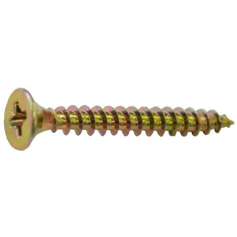 Vis à bois et agglo 4 x 25 mm tête fraisée POZIDRIV (boîte de 1000)