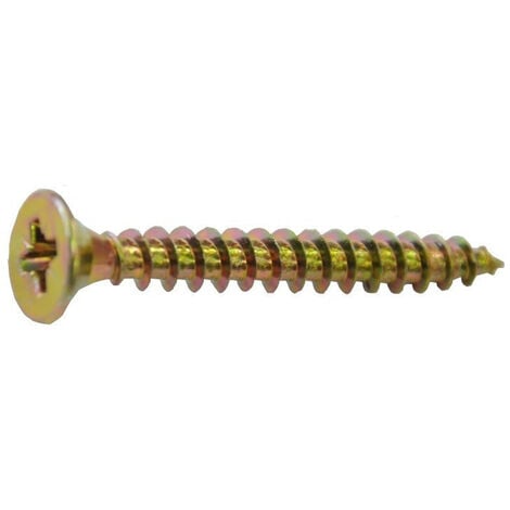 Vis à bois et agglo 5 x 60 mm tête fraisée POZIDRIV (boîte de 200)