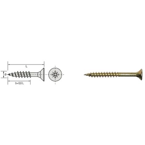 VIS À BOIS GALVANISÉE JAUNE 5,040/24MM - 510 5,040K