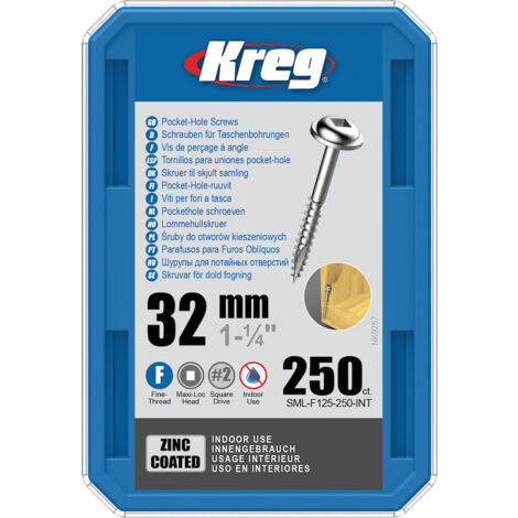 Vis à bois Kreg SML-F125 Maxi-Loc 1 25'' 32 mm 250 pcs. fil fin