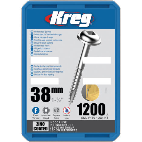 Vis à bois Kreg SML-F150 Maxi-Loc 1 50'' 38 mm 1200 pcs. fil fin