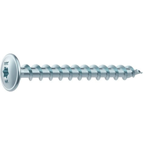 Vis à bois TDrive TD 8,0x80mm zinguées – Filetage total pour bois dur – Lot de 50 – Vissage rapide et efficace