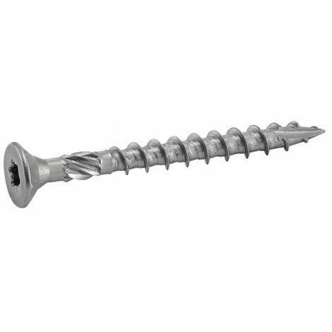 Vis à bois tendre tête fraisée six lobes - Inox A2 4,5x40/24 mm - Boîte de 200